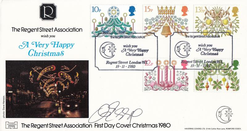 1980 (11) Christmas - Havering 'Regent Street Association' Official - Signed by David Essex