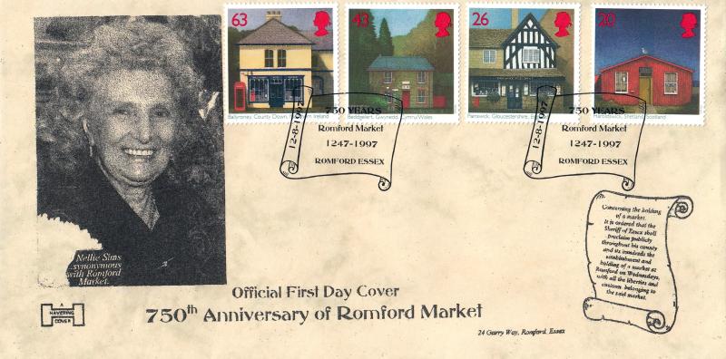 1997 (08) Sub Post Offices - Havering 'Romford Market 750th Anniversary' Official