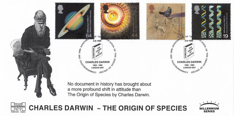 1999 (08) Scientists - Havering 'Charles Darwin Origin of Species' Official