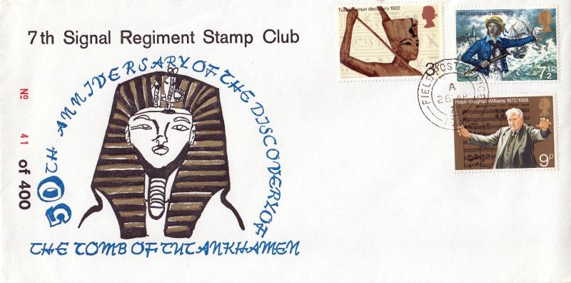 1972 (04) Anniversaries - 7th Signals Regiment Stamp Club Cover - Field Post Office 1035 CDS