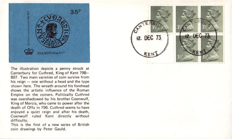 1973 (12) 35p Booklet - Pilgrim - Canterbury CDS