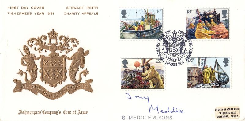 1981 (09) Fishing - Stewart Petty 'Fishmongers Company's' Official - Signed Tony Meddle