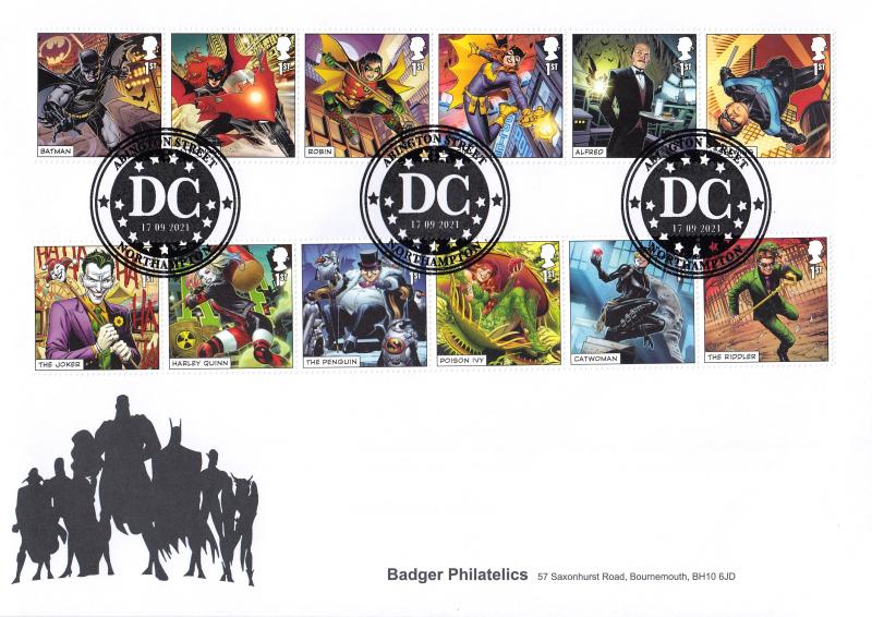 2021 (09) DC Heroes (Stamps) - Badger Philatelics Official