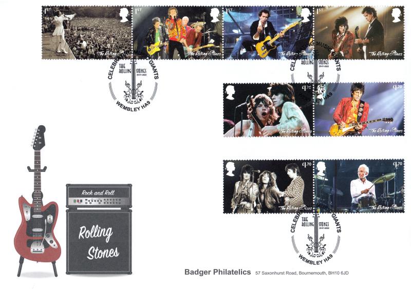 2022 (01) Rolling Stones (Stamps) - Badger Philatelics Official