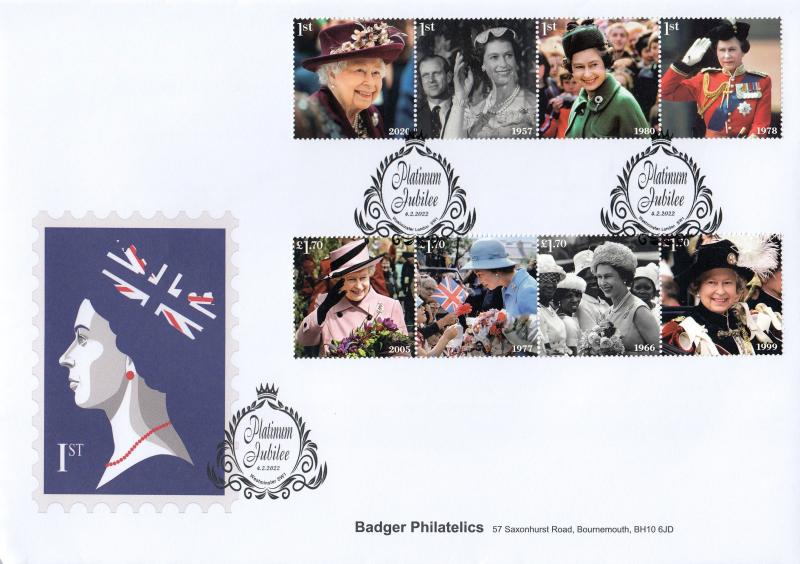 2022 (02) Platinum Jubilee - Badger Philatelics Official