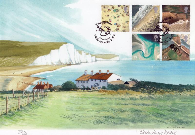2002 (03) Coastlines - Westminster 'Palette' Official (Severn Sisters Cliffs Image)