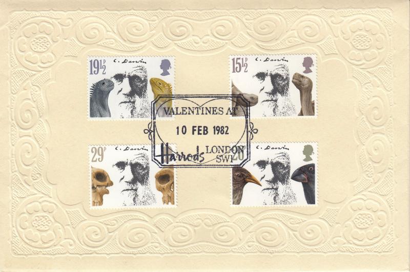 1982 (02) Charles Darwin - British Library - Valentines At Harrods H/S