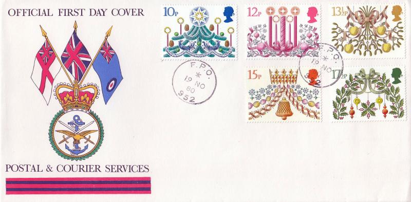 1980 (11) Christmas - Postal & Courier Services - FPO 952 CDS