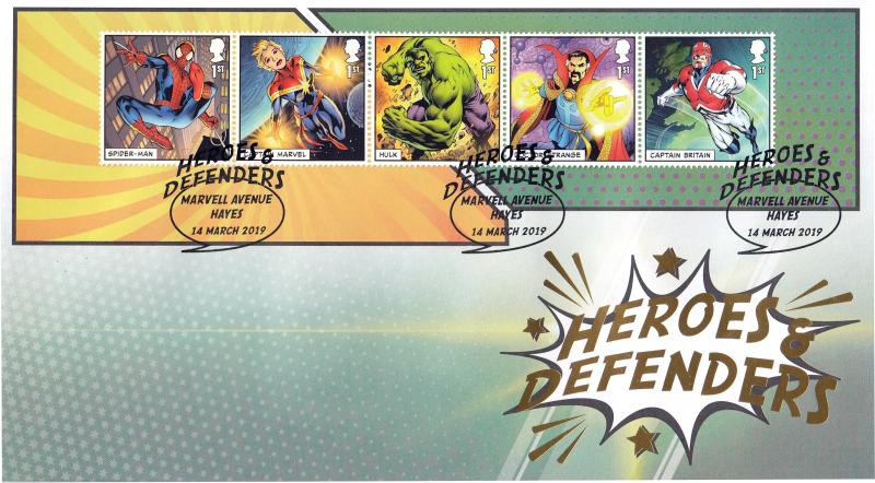 2019 (03) Marvel Comics (Stamps) - Internet 'Marvell Avenue' Official