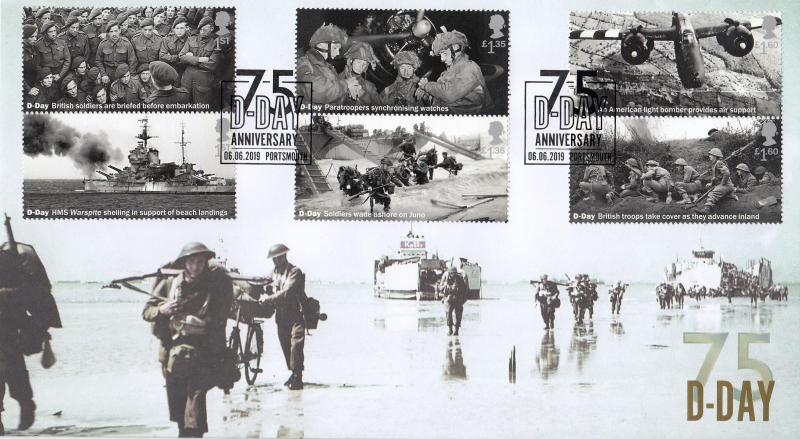 2019 (06) D-Day Landing (Stamps) - Internet 'Portsmouth' Official