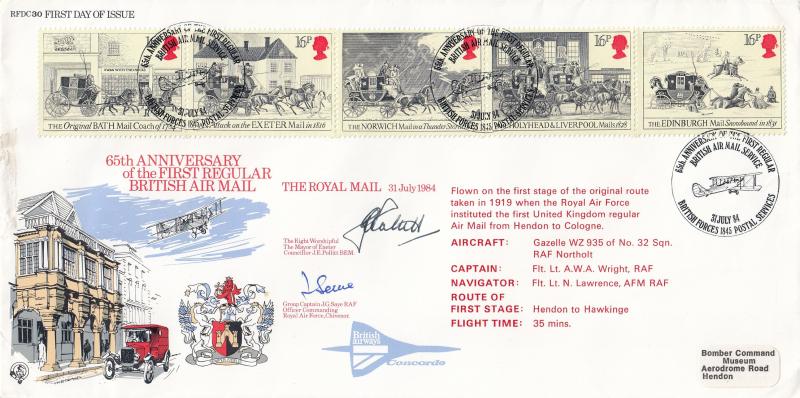 1984 (07) Royal Mail - Forces RFDC 30 'British Air Mail Service' Official