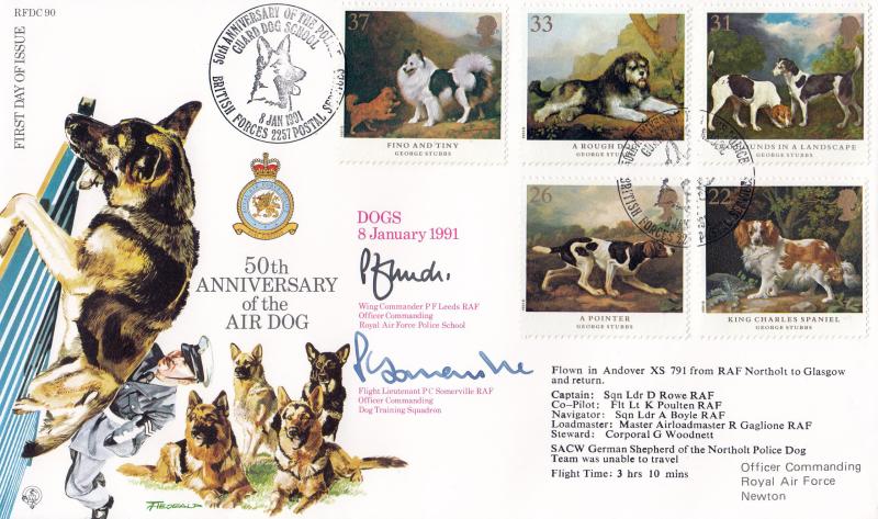 1991 (01) Dogs - Forces RFDC 90 'Police Guard Dog School' Official