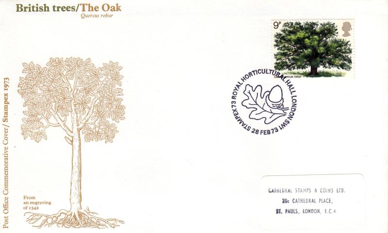 1973 (02) Trees (Oak) - Stampex Official