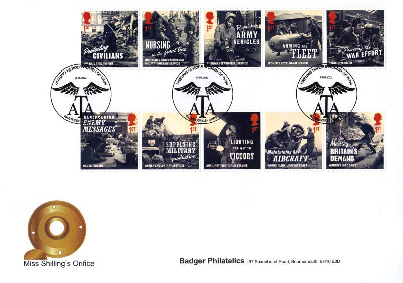 2022 (05) Women of WWII (Stamps) - Badger Philatelics Official