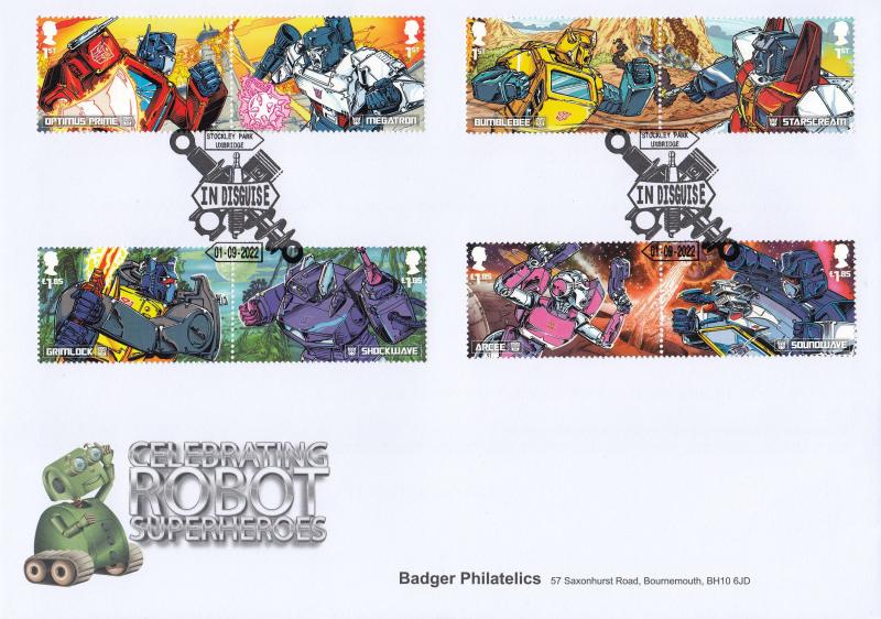 2022 (09) Transformers (Stamps) - Badger Philatelics Official