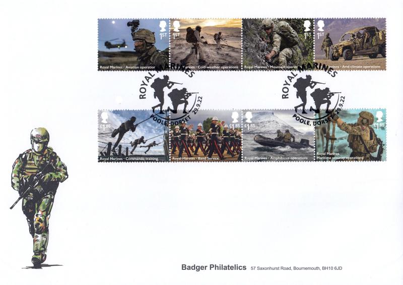 2022 (09) Royal Marines (Stamps) - Badger Philatelics 'Special'