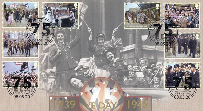 2020 (05) VE Day 75th Anniversary (Stamps) - Internet 'London WC' Official