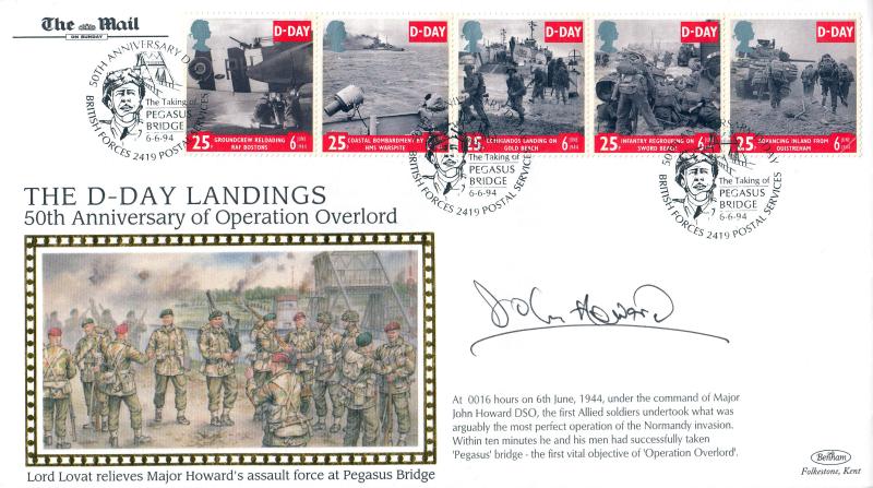 1994 (06) D-Day - Benham Mail on Sunday Official - Signed by Major John Howard