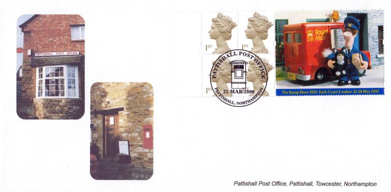 2000 (03) Postman Pat Label - Brazier 'Pattishall Post Office' Official