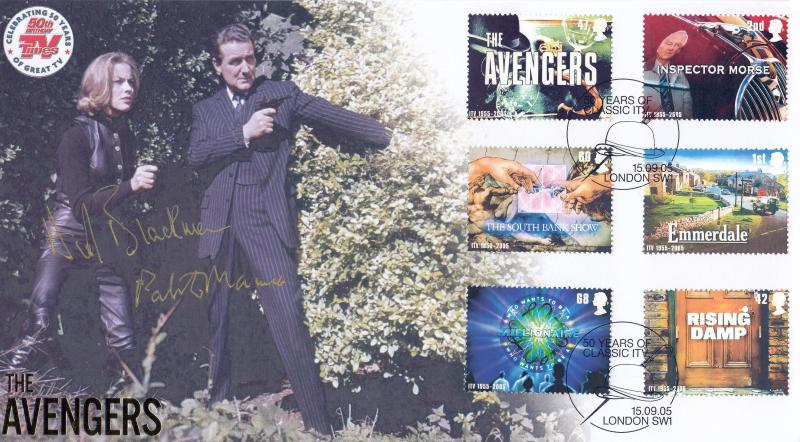 2005 (09) Classic ITV - Internet (Avengers Pose) Official - Signed by the late Patrick Macnee & Honor Blackman