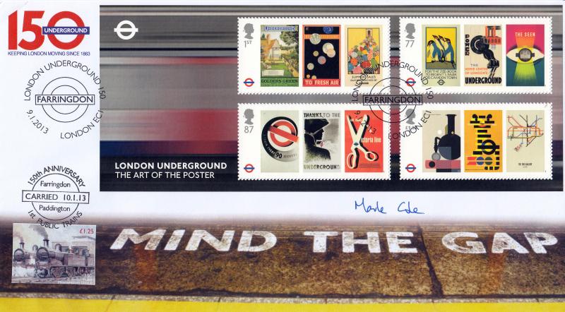 2013 (01) London Underground (M/S) - Internet 'Farrington' Official - Signed Mark Cole