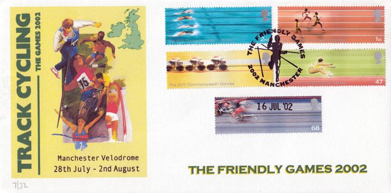 2002 (07) Commonwealth Games - Cambridge 'Track Cycling' Cover - The Friendly Games, Manchester H/S