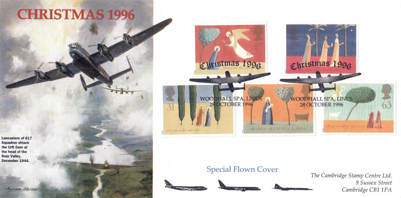 1996 (10) Christmas - Cambridge Stamp Centre 'Woodhall Spa' Official