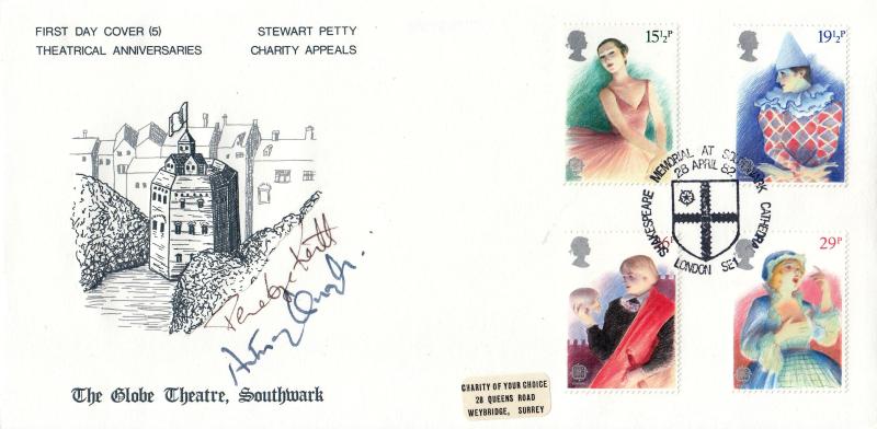 1982 (04) Theatre - Stewart Petty 'Shakespeare Memorial At Southwark Cathedral' Official - Signed by Penelope Keith & Anthony Quayle