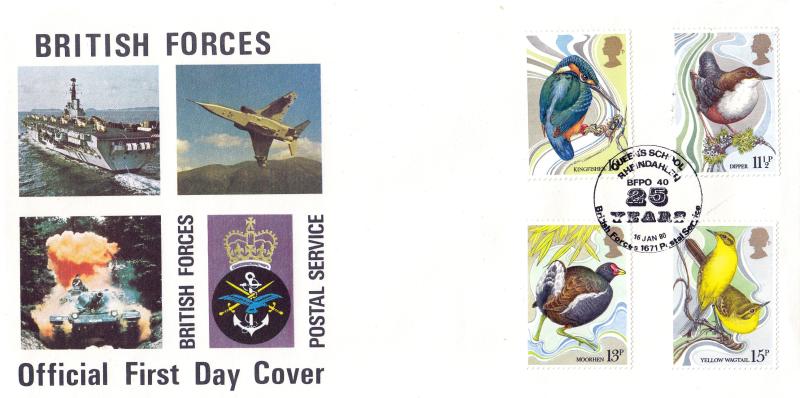 1980 (01) Birds - BFPS Cover - Queen's School, Rheindahlen H/S