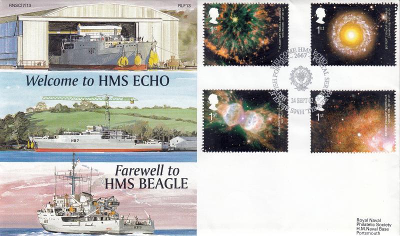 2002 (09) Astronomy (M/S) - Royal Naval 'HMS Echo & HMS Beagle' Official