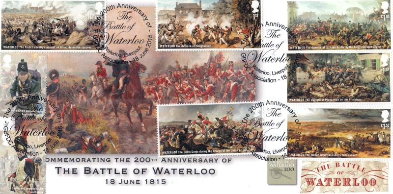 2015 (06) Battle of Waterloo (Stamps) - BFPO 'Special' - Waterloo, Liverpool H/S