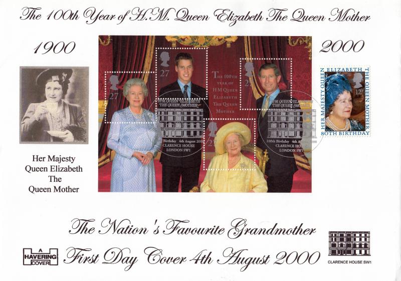 2000 (08) Queen Mother - Havering 'The Nation's Favourite Grandmother' Clarence House Official