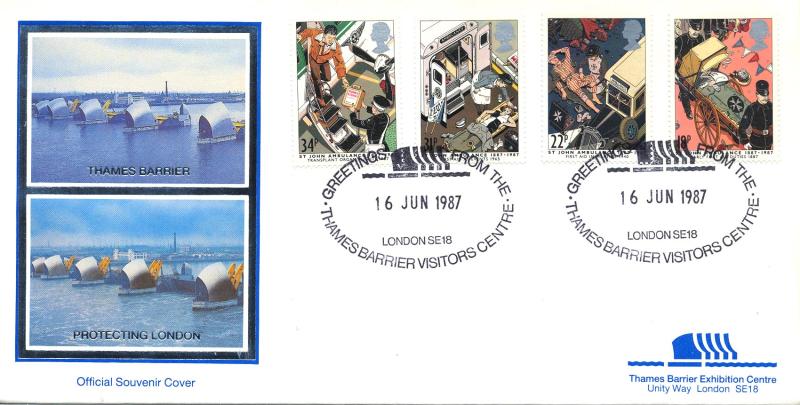 1987 (06) St John Ambulance - Covercraft 'Thames Barrier Visitor Centre' Official