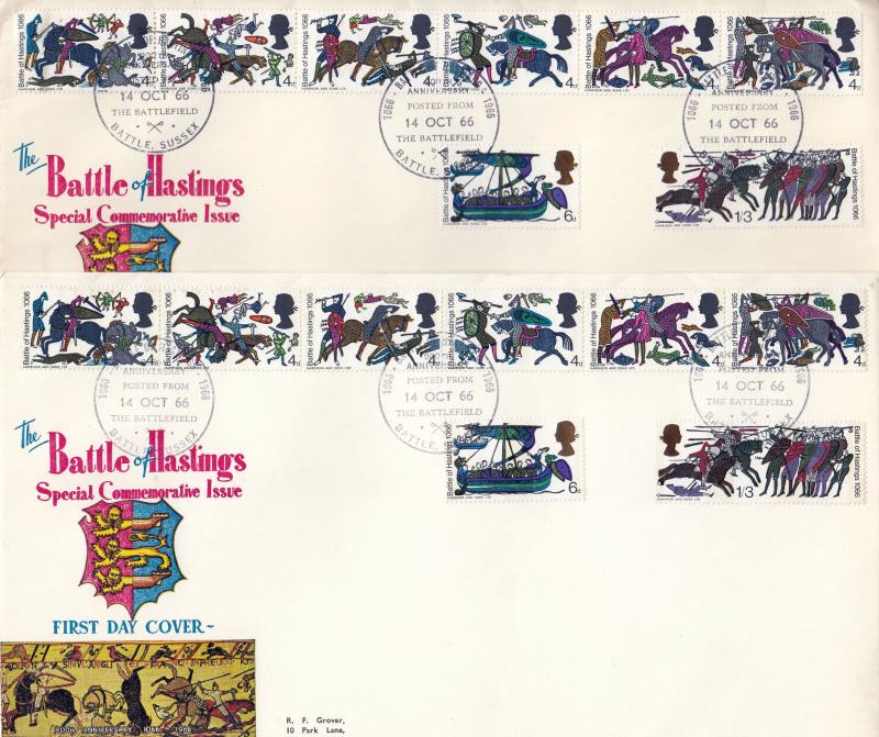 1966 (10) Battle of Hastings - Connoisseur - Ord & Phos Pair - The Battlefield, Battle H/S