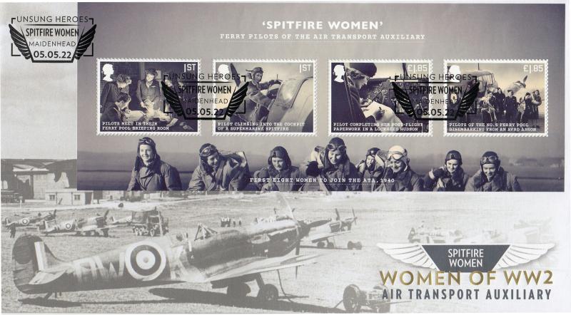 2022 (05) Unsung Heroes of WWII (M/S) - Internet 'Spitfire Women, Maidenhead' Official (No Barcode)