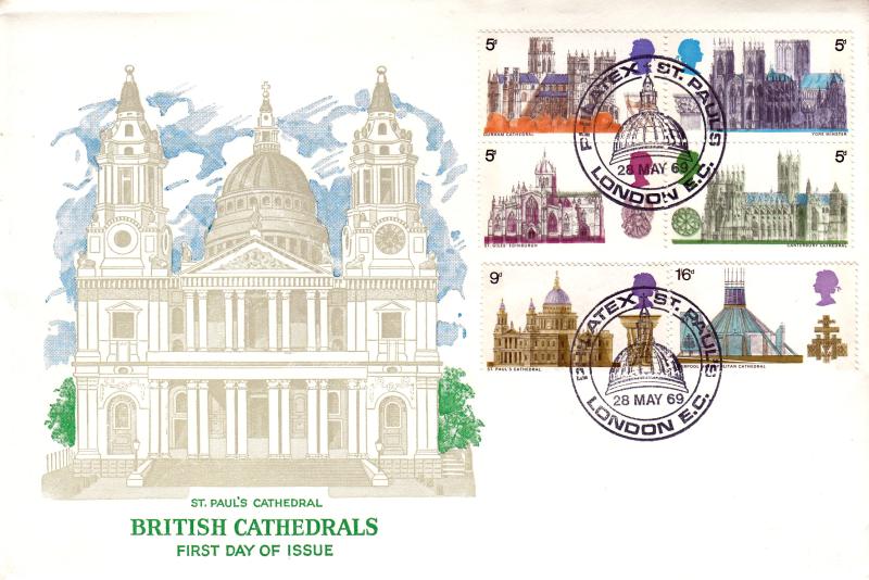 1969 (05) Cathedrals - Cameo - Philatex St Paul's H/S