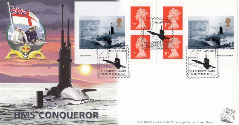 2001 (04) Submarines NVI Booklet - Bradbury Sovereign 4 'Barrow In Furness' Official