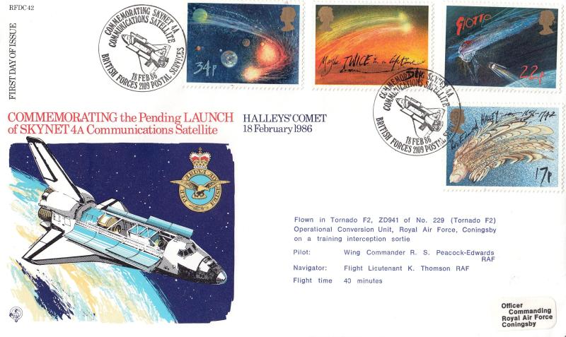 1986 (02) Halley's Comet - RFDC 42 'Skynet 4A' Official