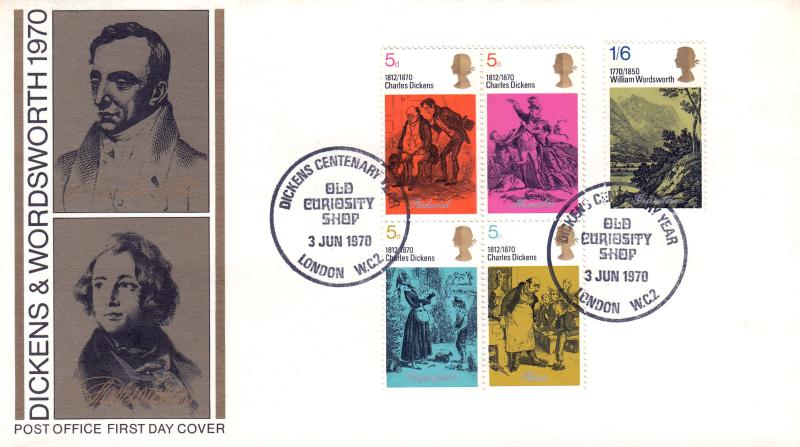 1970 (06) Literary - PO - 'Old Curiosity Shop' H/S