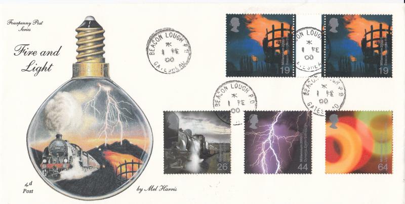 2000 (02) Fire & Light - 4d Post - Beacon Lough CDS