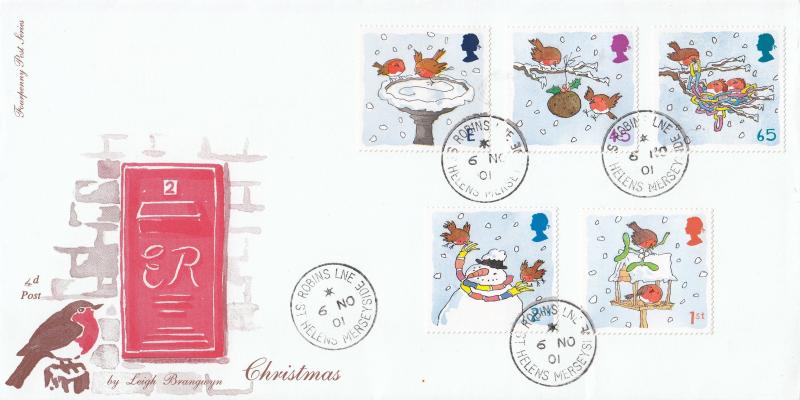 2001 (11) Christmas - 4d Post - Robins Lane CDS