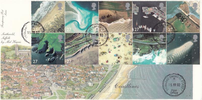 2002 (03) Coastlines - 4d Post - Studland CDS