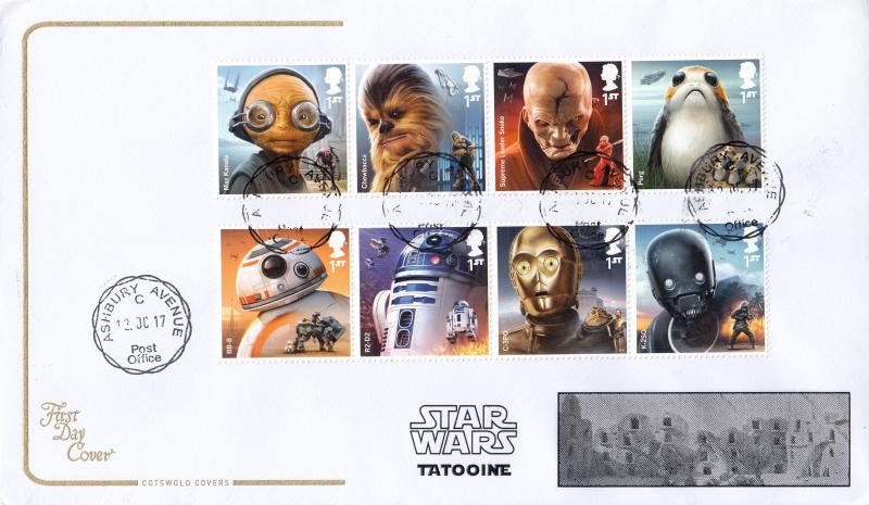 2017 (10) Star Wars (Stamps) - Cotswold - Ashbury Avenue CDS