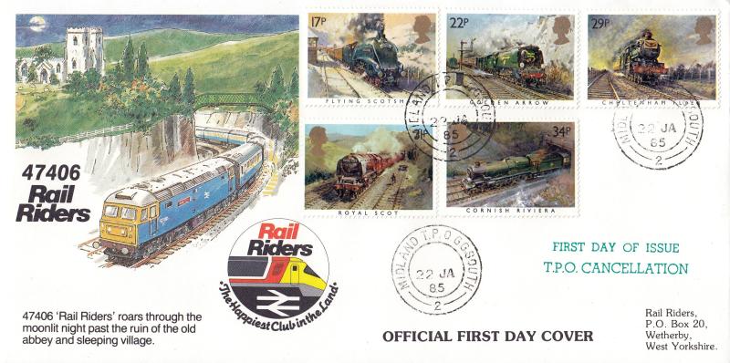 1985 (01) Famous Trains - DGT 'Rail Riders' Official - Midland TPO GG South 2 CDS