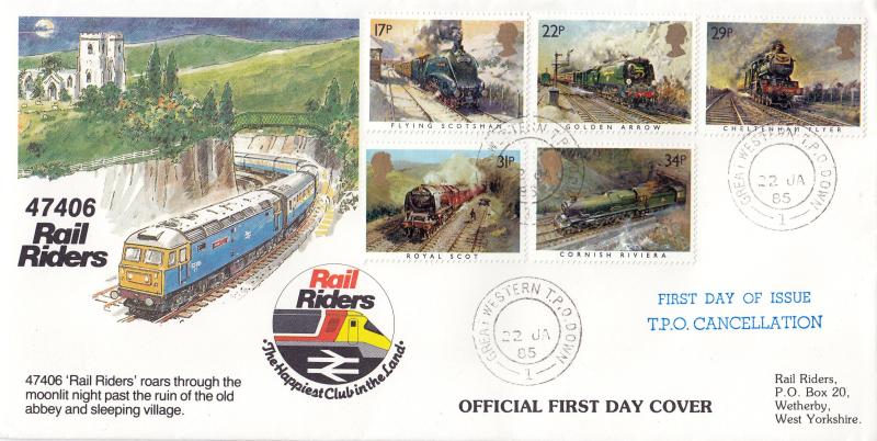 1985 (01) Famous Trains - DGT 'Rail Riders' Official - Great Western TPO Down 1 CDS