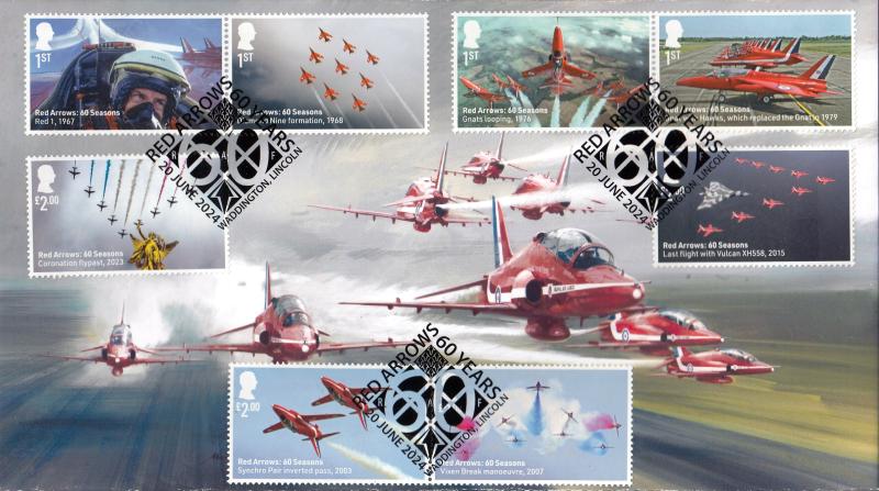 2024 (06) Red Arrows (Stamps) - Privately Produced Cover - Waddington H/S