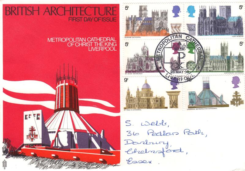 1969 (05) Cathedrals - Trident 'Liverpool Metropolitan Cathedral' Cover - Liverpool Metropolitan Cathedral H/S