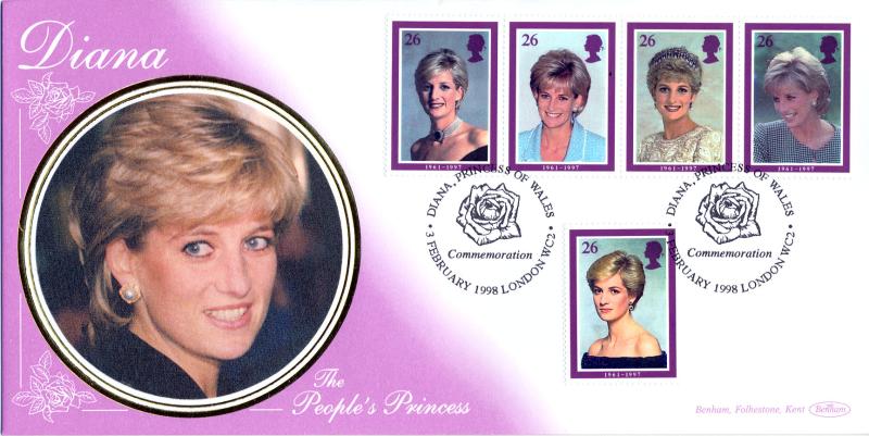 1998 (02) Diana - Benham 'The People's Princess' Special - Princess of Wales (Single Rose) H/S