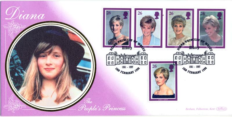 1998 (02) Diana - Benham 'The People's Princess' Special - Althorpe (Hand Drawn) H/S