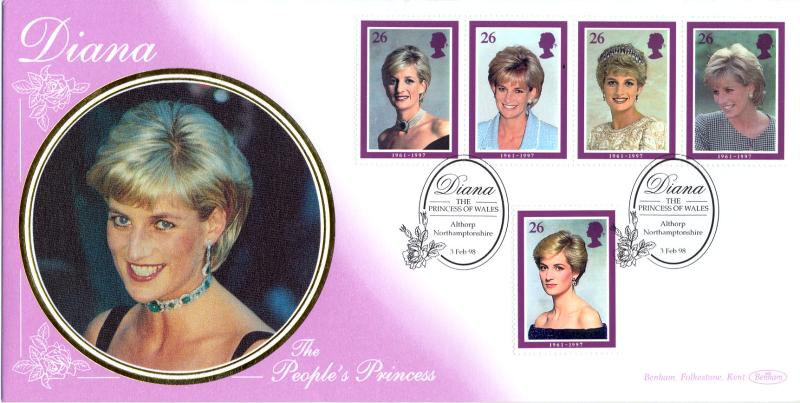 1998 (02) Diana - Benham 'The People's Princess' Special - Althorpe (2 Roses) H/S